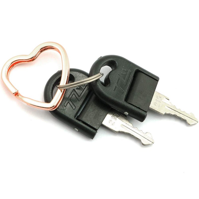 heyous 10pcs Creative Flat Key Split Ring Rose Gold DIY Metal Key Holder Keyring Keychain Hoop Loop Heart Shape - Image 4